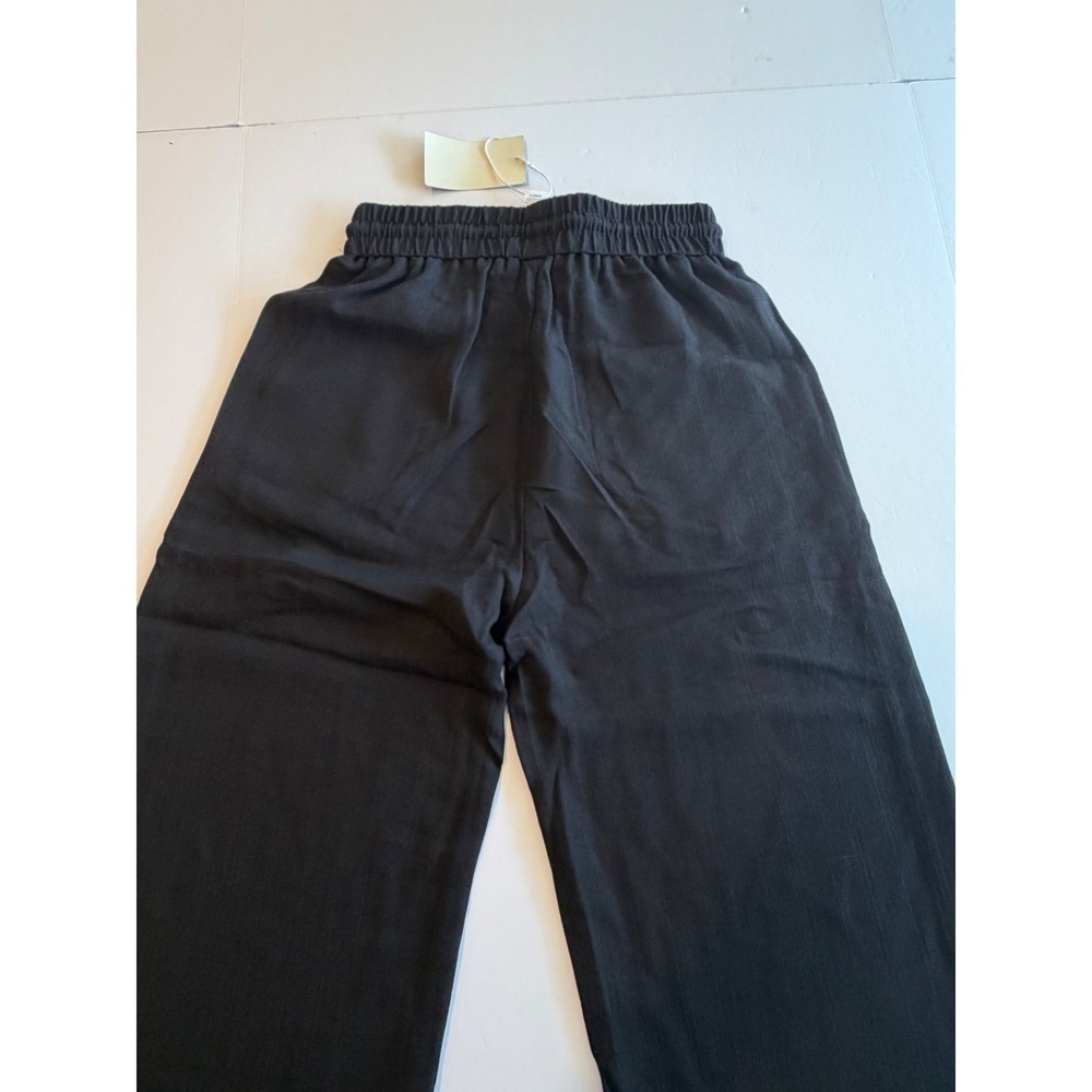 Halara Black Wide Leg Flowy Trousers XS High Waisted Drawstring Pants - Picture 7 of 7